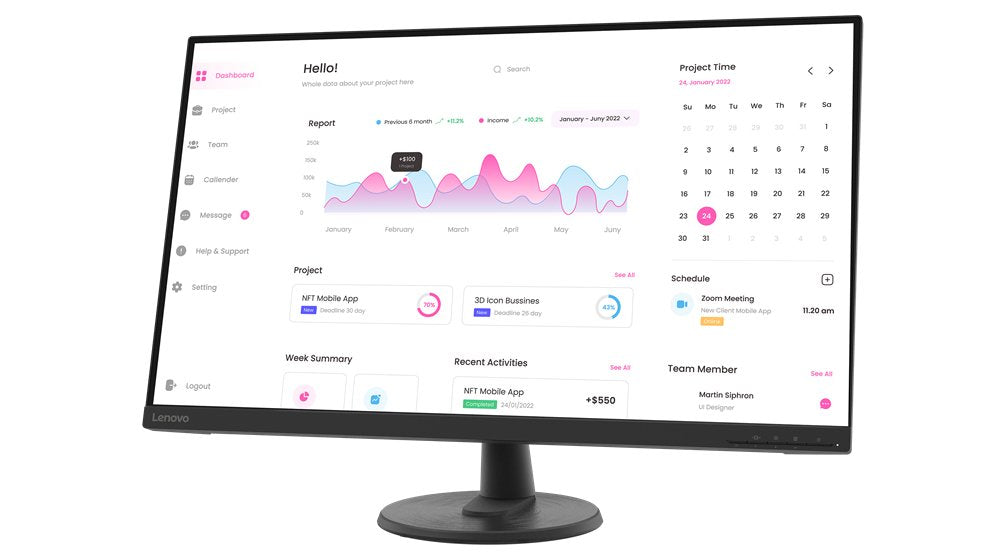 EAN 0196802121255 - Lenovo D32-40 pantalla para PC 80 cm (31.5") 1920 x 1080 Pixeles Full HD Negro imagen 2