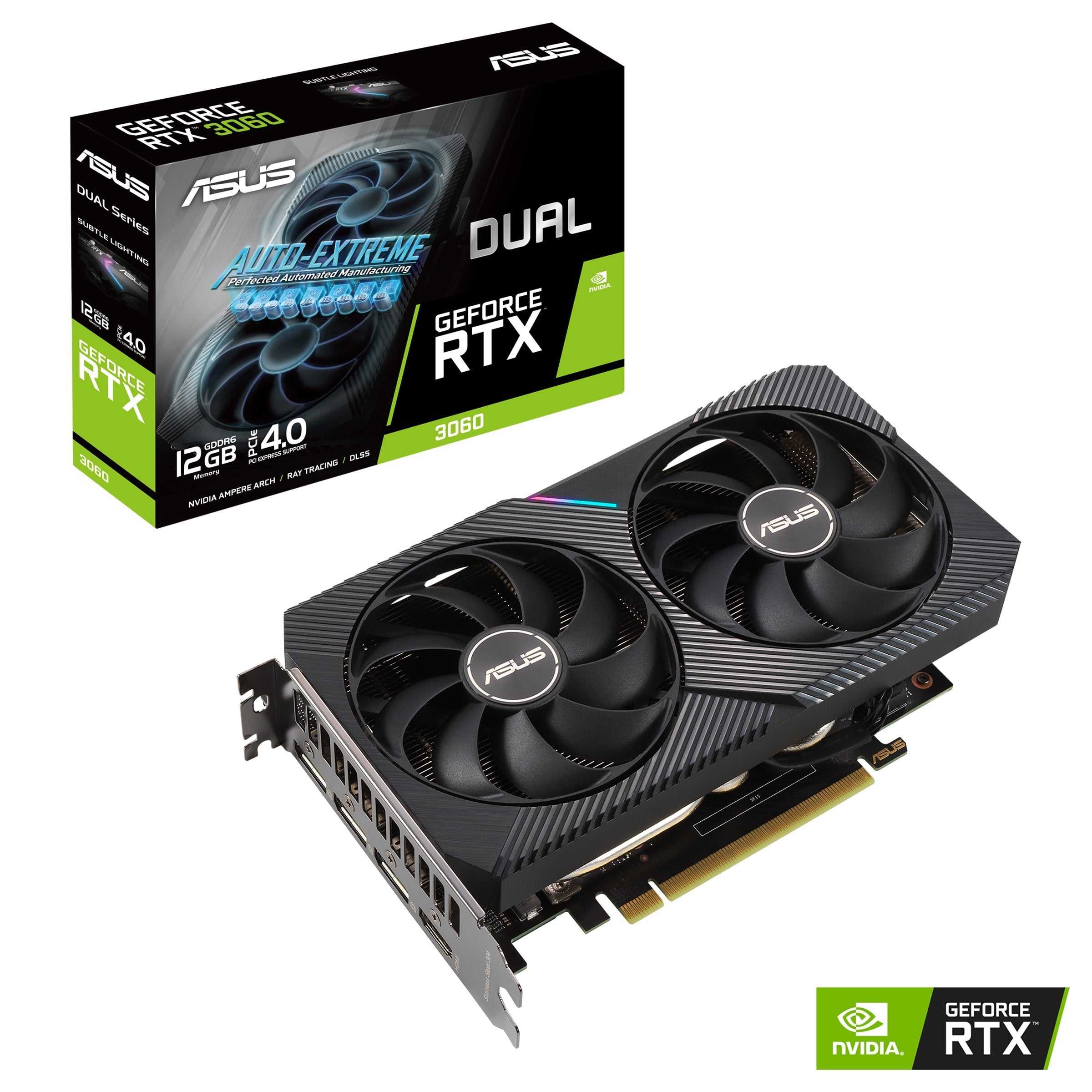 Vga Asus Dual-Rtx3060-12g-V2 (12gb, Hdmi, Dp, Activo)
