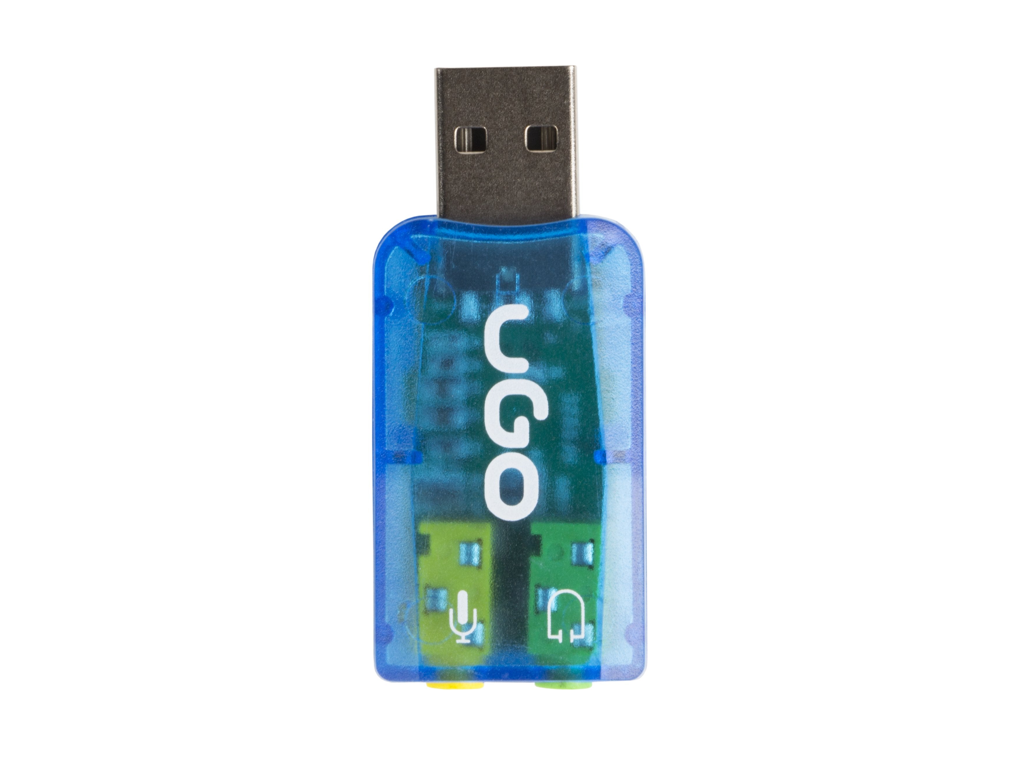 Ugo Tarjeta De Sonido Externa Ukd-1085 Usb 5.1 Entradas De Microfono Y Auriculares