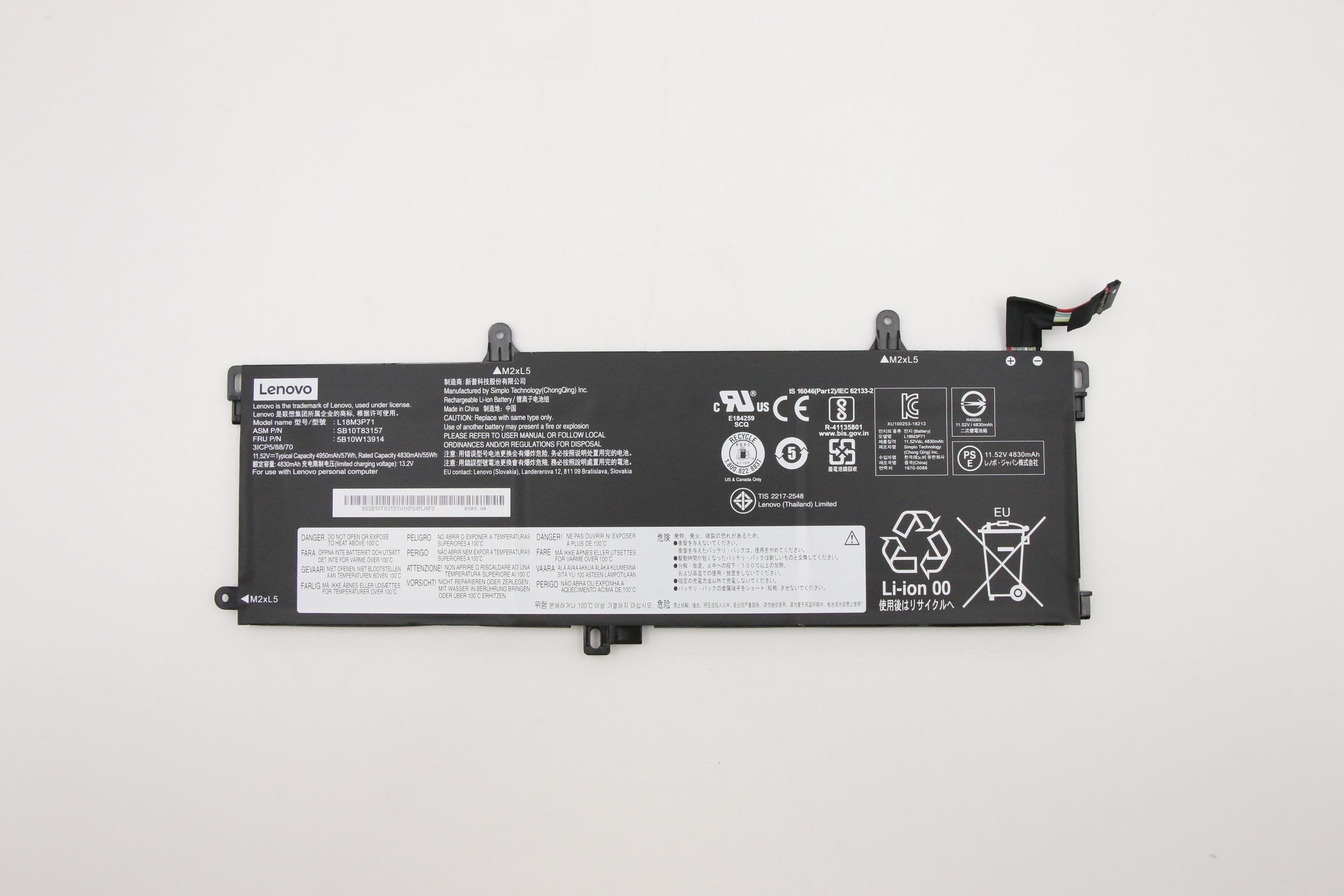 EAN 5704174839521 - Lenovo 5B10W13914 refacción para laptop Batería imagen 1