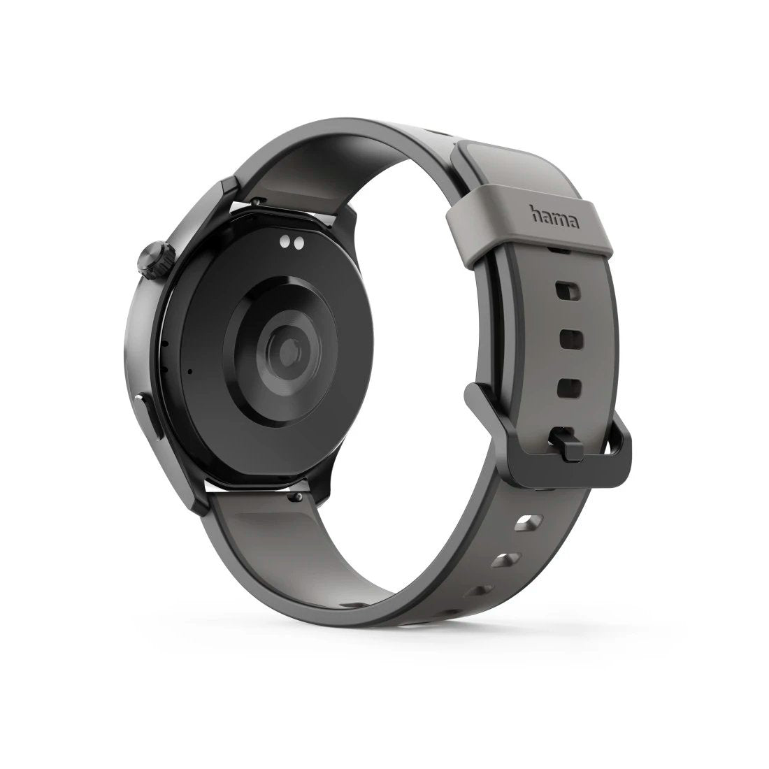 Hama Smartwatch 9000 Czarno-Szara Koperta, Czarno-Gris Pasek Silikonowy