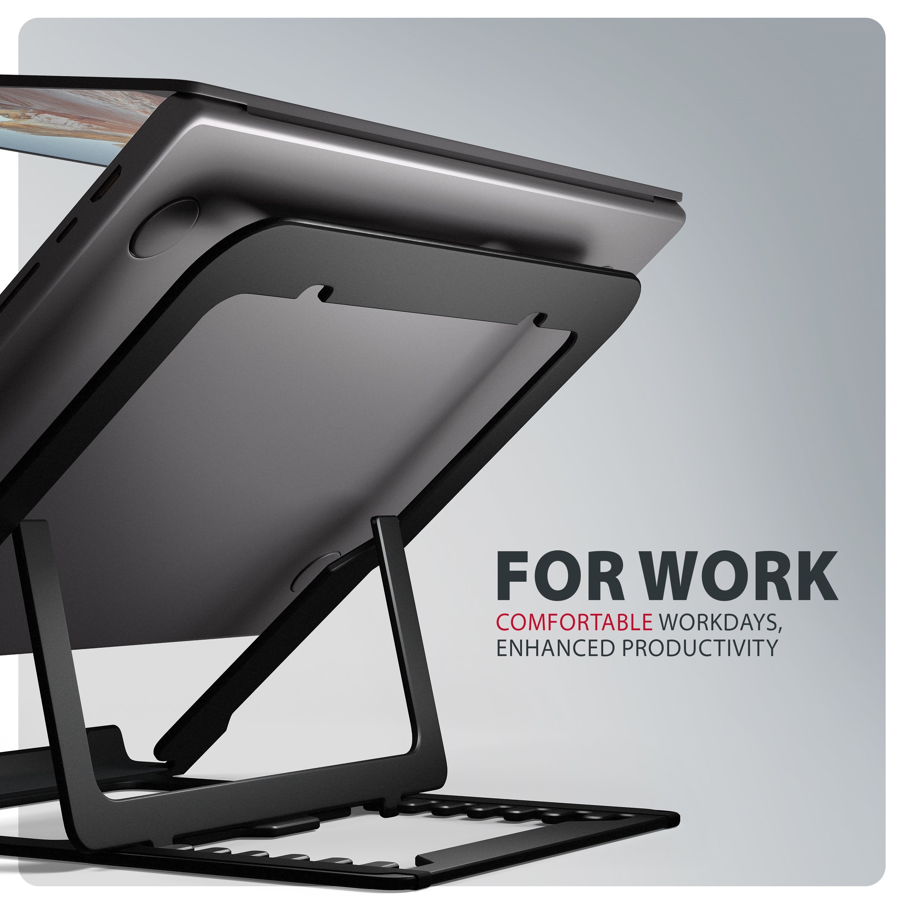 EAN 8595247909220 - Axagon STND-LAB Laptop-Ständer, höhenverstellbar, faltbar, Aluminium Soporte para ordenador portátil y ta imagen 5