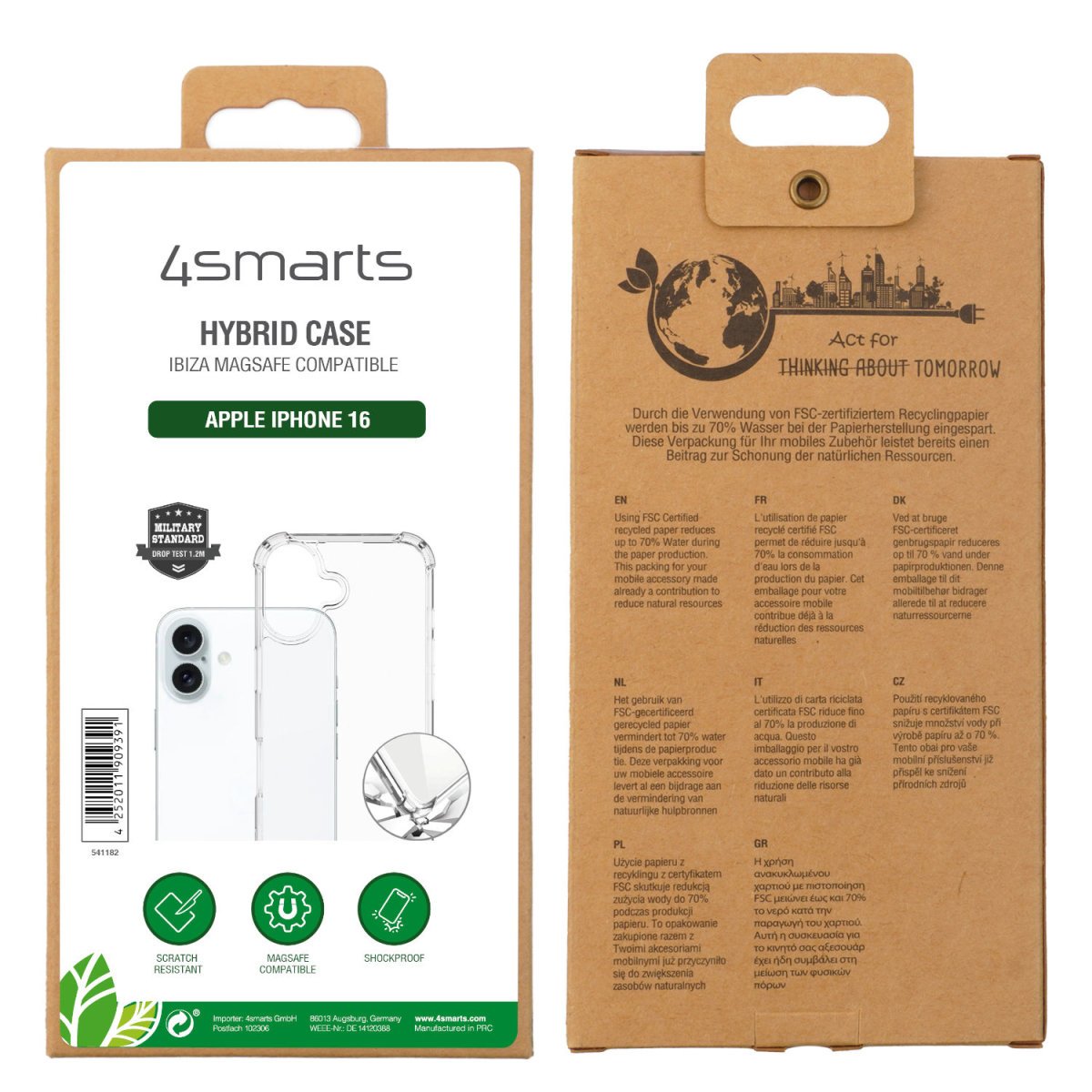 EAN 4252011909391 - 4smarts 541182 funda para teléfono móvil 15,5 cm (6.1") Transparente imagen 4
