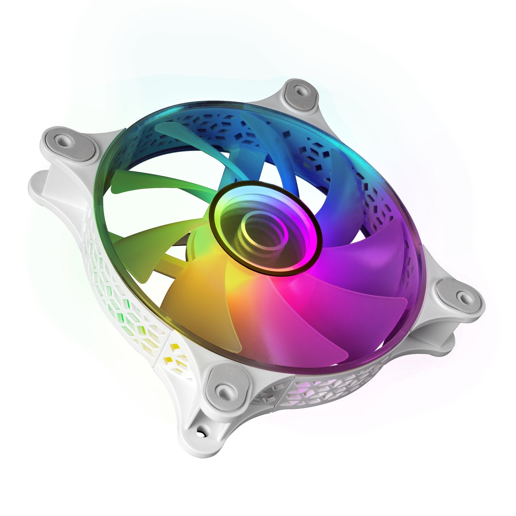 Pack 3 Ventiladores Mars Gaming Mf-3dkitw 12cm + Hub + Mando A Distancia Argb Blanco