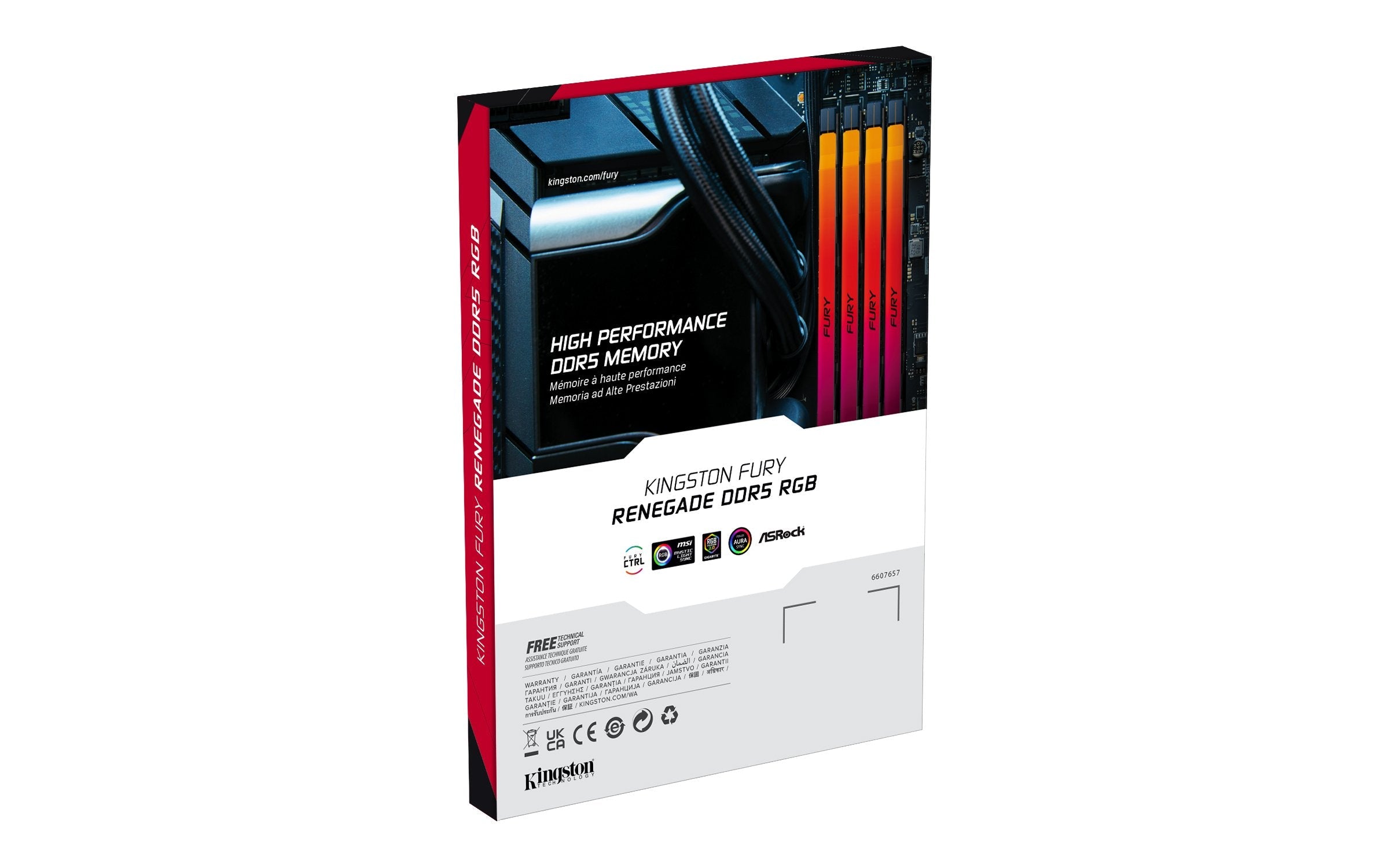 Memoria Kingston Technology Fury Renegade Rgb 32 Gb 1 X 32 Gb Ddr5 6400 Mhz Kf564c32rsa-32