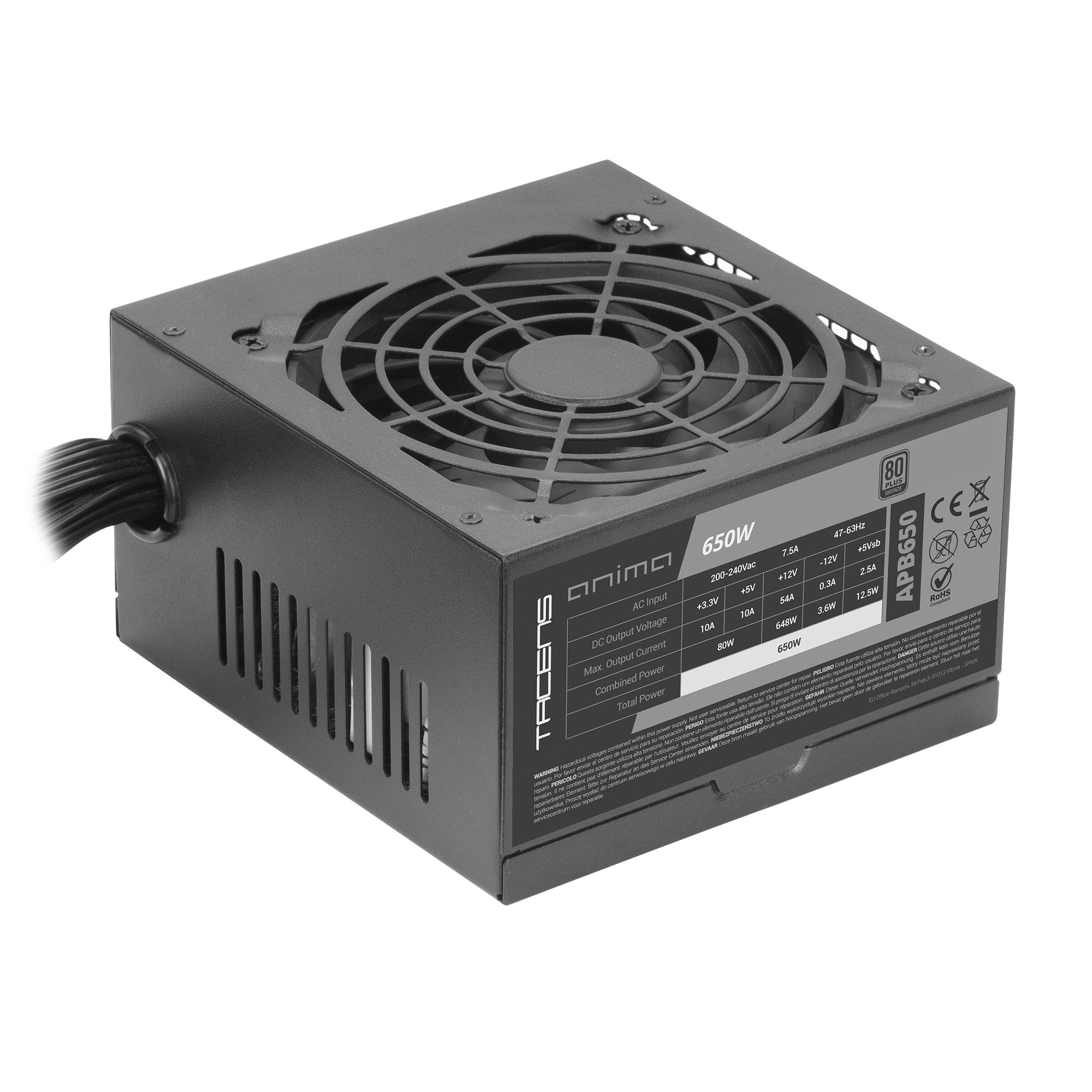 EAN 8435693107521 - Tacens Anima APB650 unidad de fuente de alimentación 24-pin ATX imagen 3