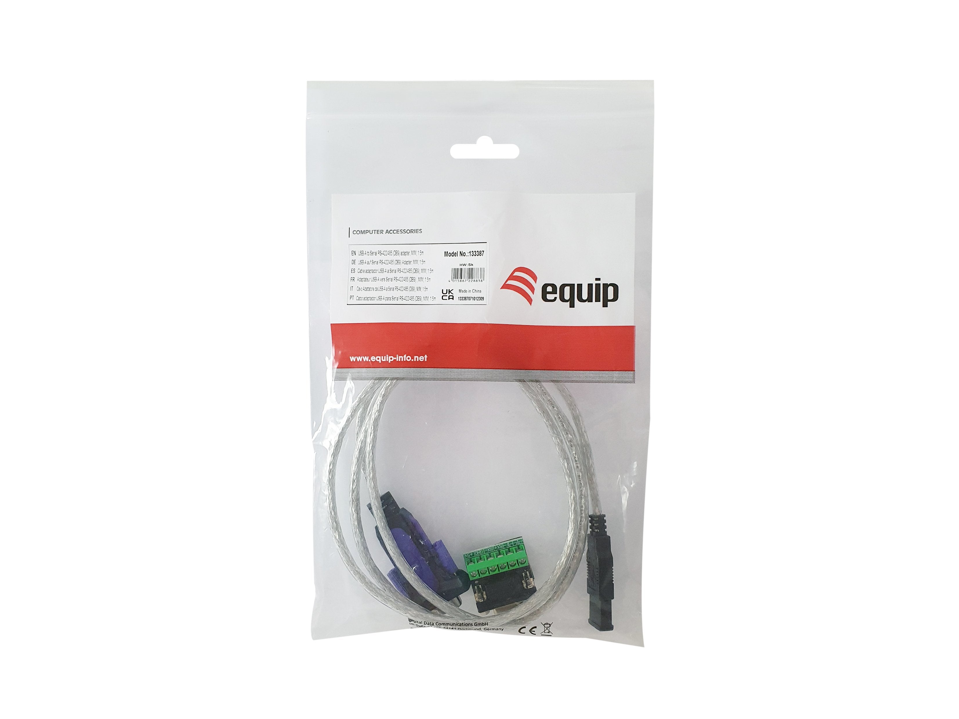 Equip Adaptador Usb-A -> Seriell Rs422 Rs485 M M Ft232rsw
