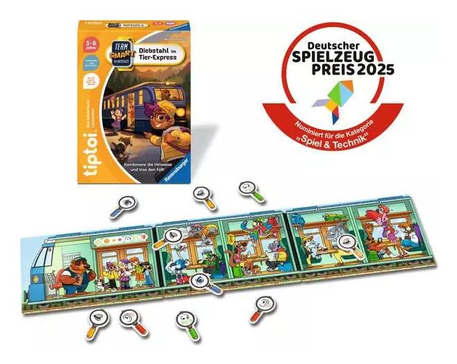 Ravensburger Tiptoi Equipo Smart Determinado: Robo En Tier Express, Juego De Mesa 4005556002269.0