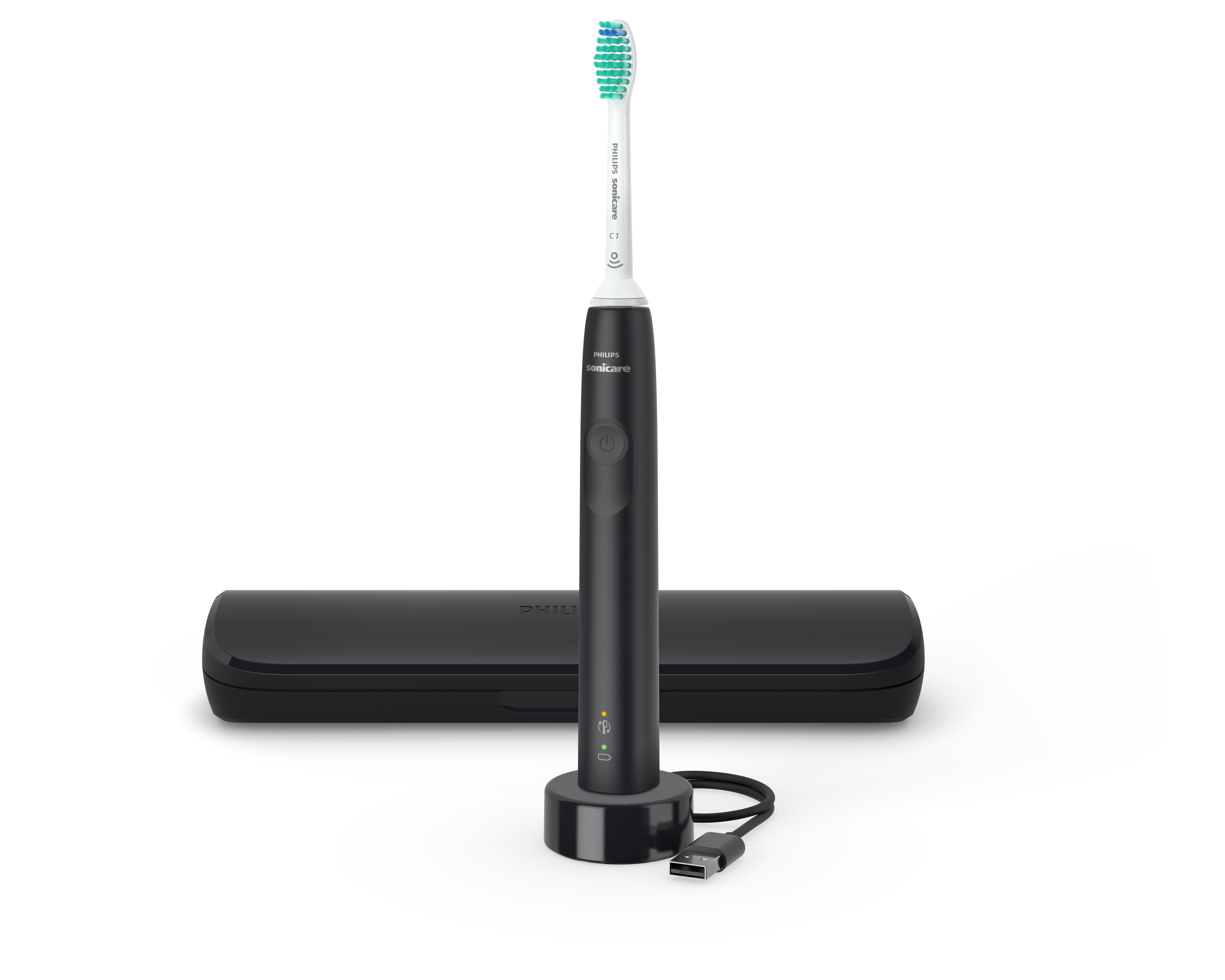 EAN 8710103985679 - Philips 3100 series HX3673/14 cepillo eléctrico para dientes Adulto Cepillo dental sónico Negro imagen 2