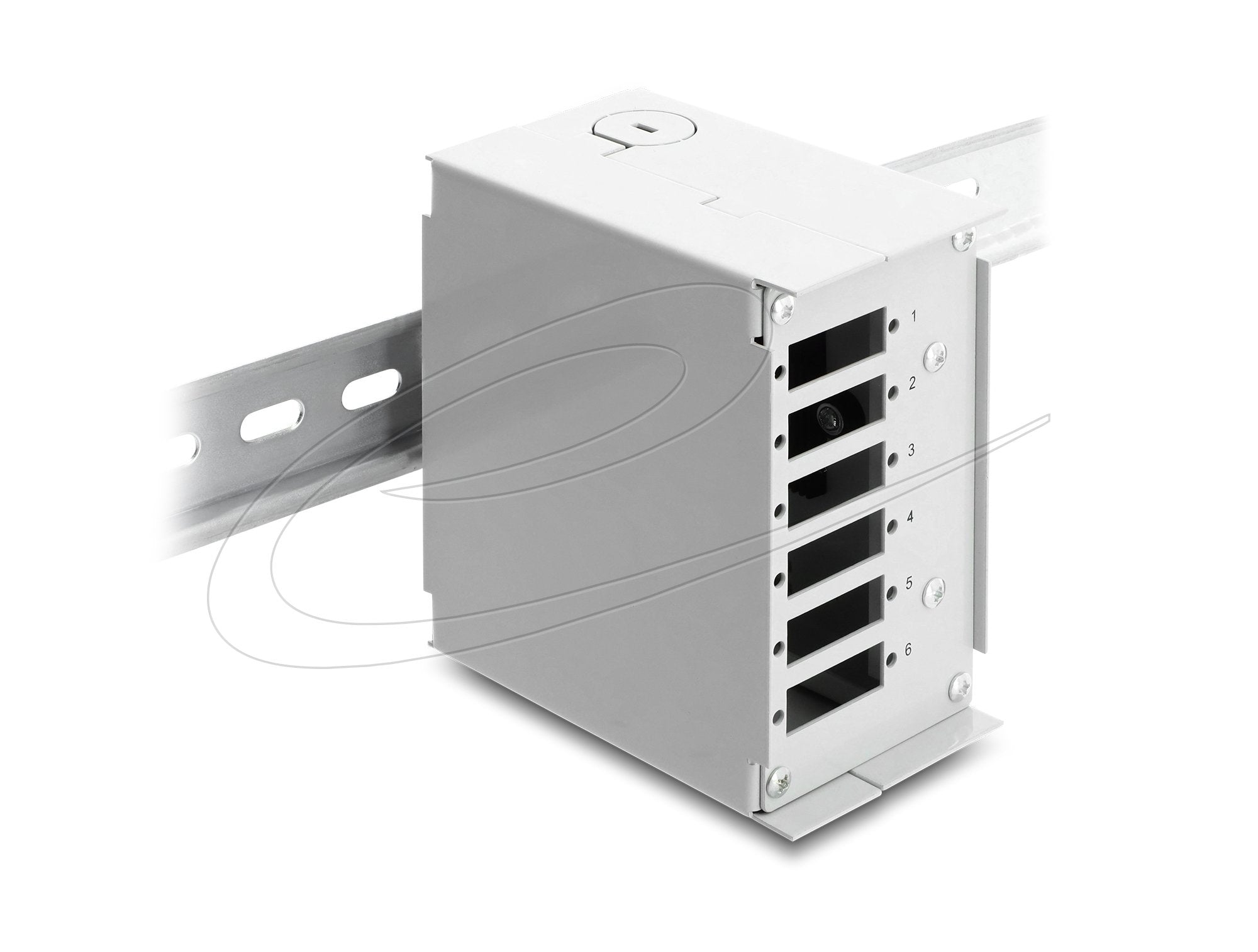 Lwl Patchfeld 6 Port Für Sc Duplex Oder Lc Quad Grau Metall Zur Hutschienen Montage