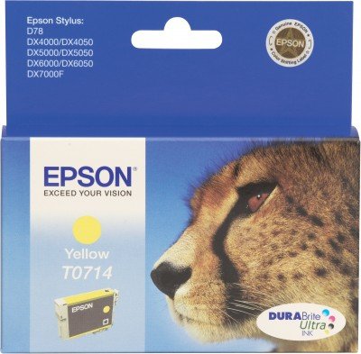 Epson Tinta Original T0714 Yellow Guepardo Para Epson Stylus D120,D120 /Network Editiond120