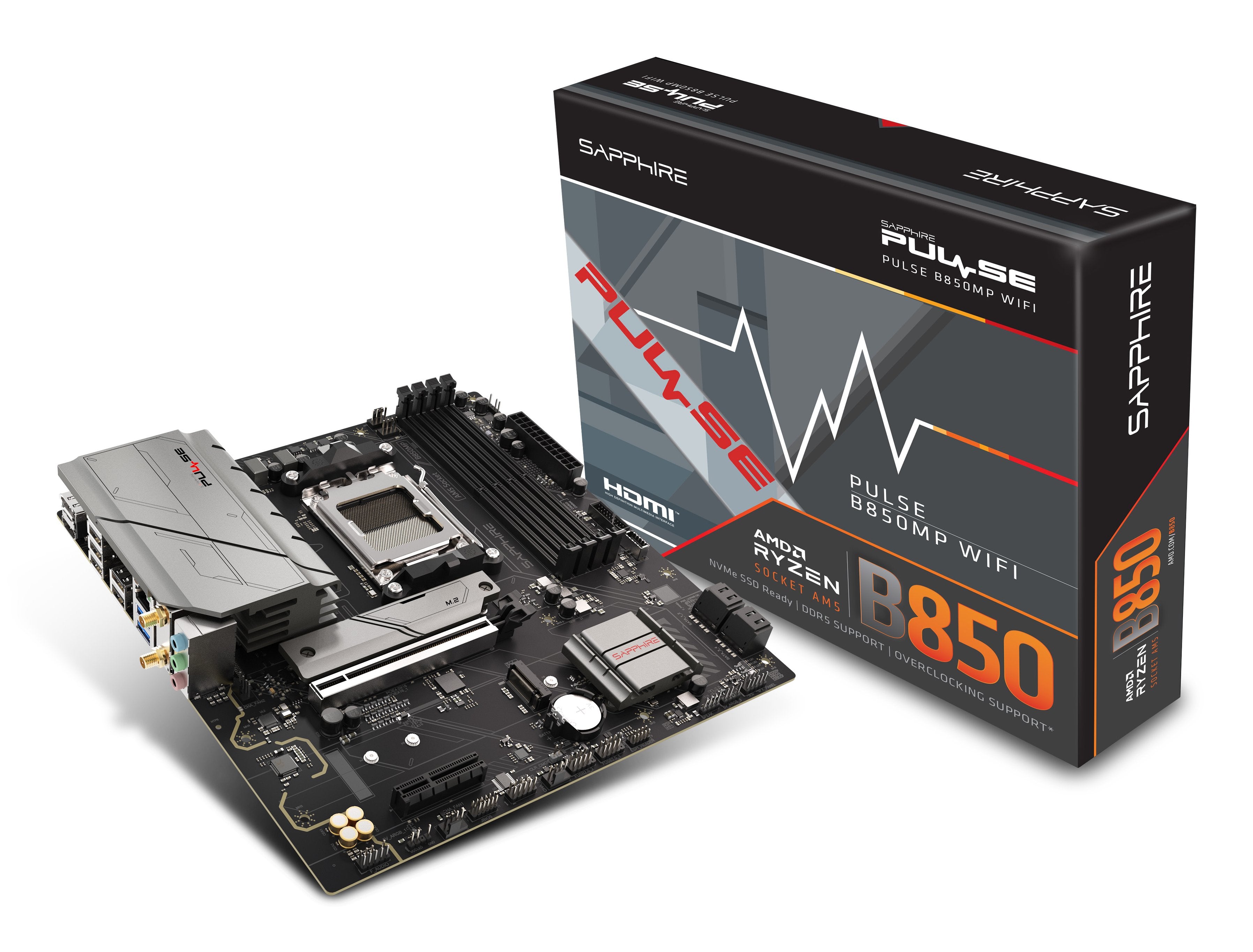 EAN 4895106296947 - Sapphire PULSE B850M WIFI AMD B850 Zócalo AM5 micro ATX imagen 6
