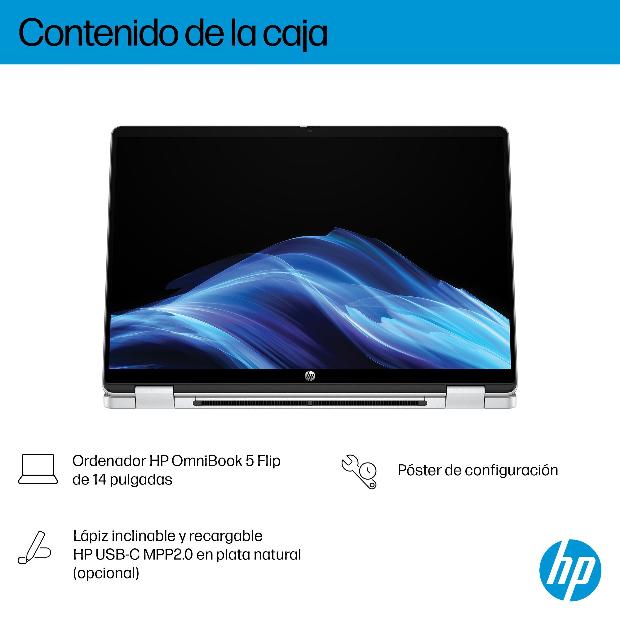 EAN 199251190070 - HP OmniBook 5 Flip 14-fp0020ns Intel® Core™ i5 i5-1334U Híbrido (2-en-1) 35,6 cm (14") Pantalla táctil 2K imagen 5