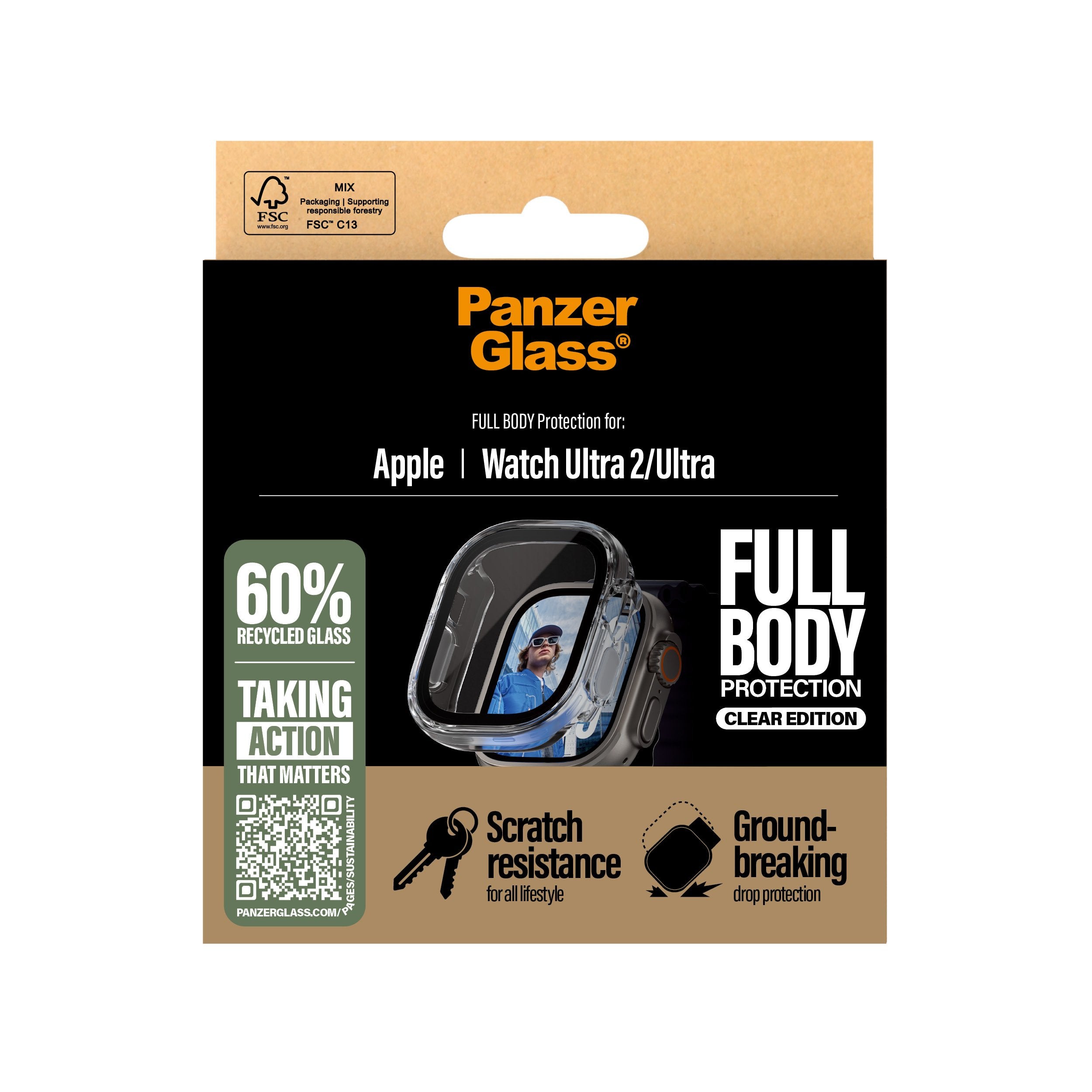 EAN 5715685003707 - PanzerGlass ® Case Full Body Transparent Apple Watch Ultra 3 | Ultra 2 | Ultra | 49mm Protector de pantal imagen 3