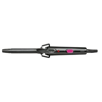 Moldeador De Pelo 180 ºc 25w 1 Temperaturas Rowenta Cf2133f0 Tenacilla 16mm Recubrimiento Ceramico Negro, Rosa