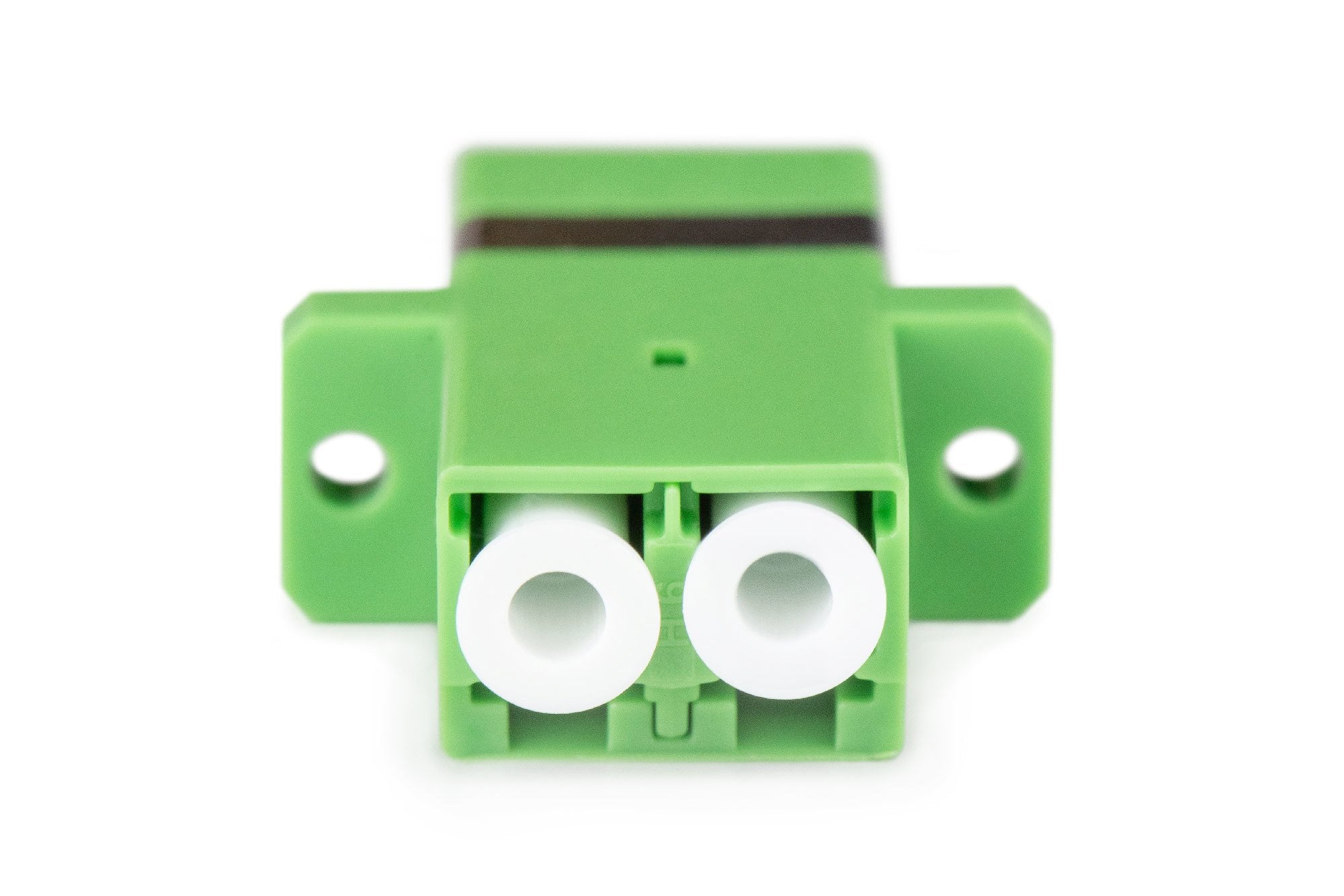 Digitus Lc/Apc-Lc/Apc Duplex Coupler, Color Green Ceramic Sleeve, Polymer Housing, Singlemode Apc