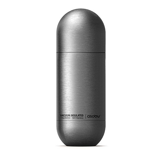 Asobu - Orb - Termo De Acero Inoxidable Con Vaso Plateado