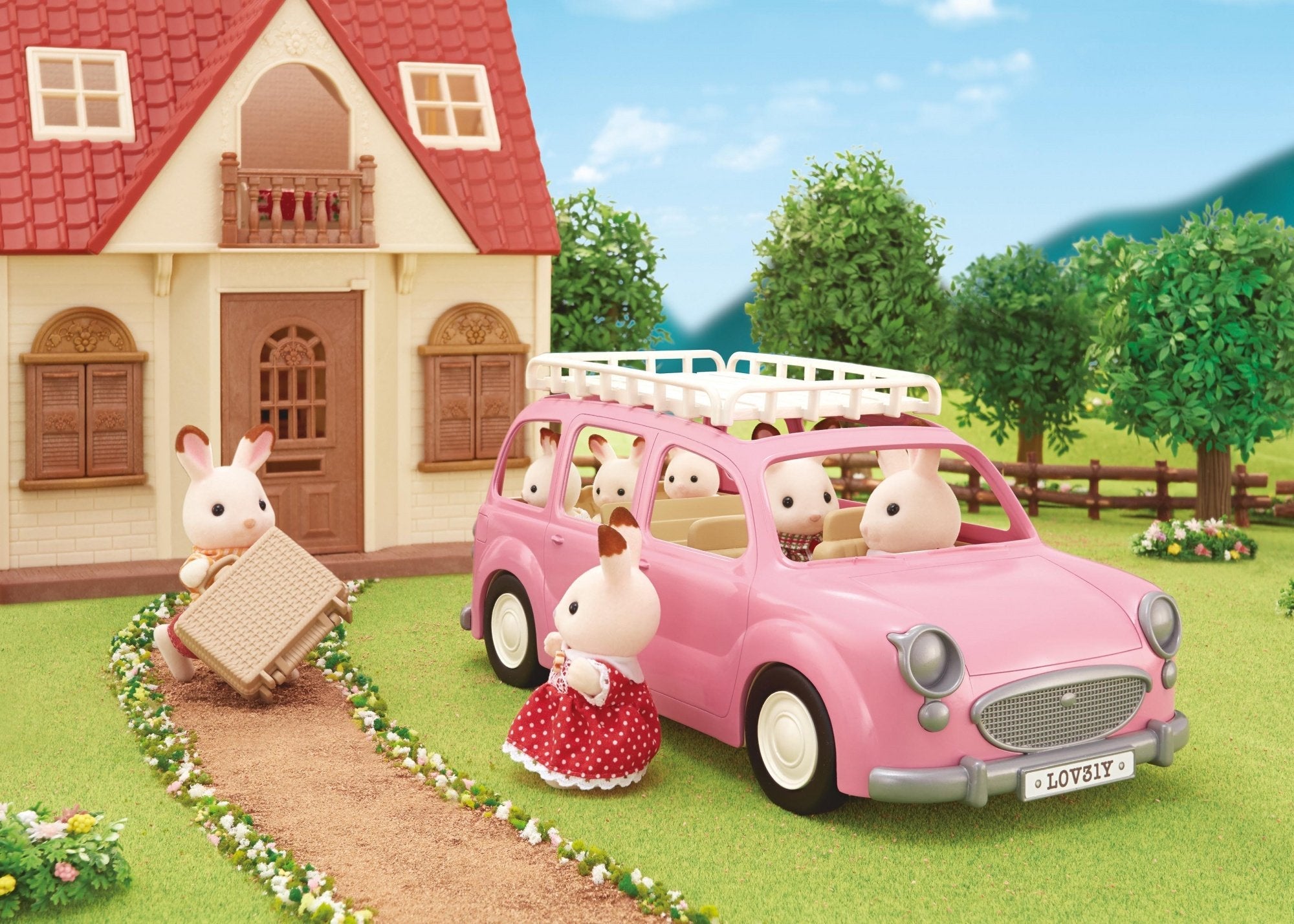 Epoch Sylvanian Families - Familienauto Con Picknickzubehör 5535
