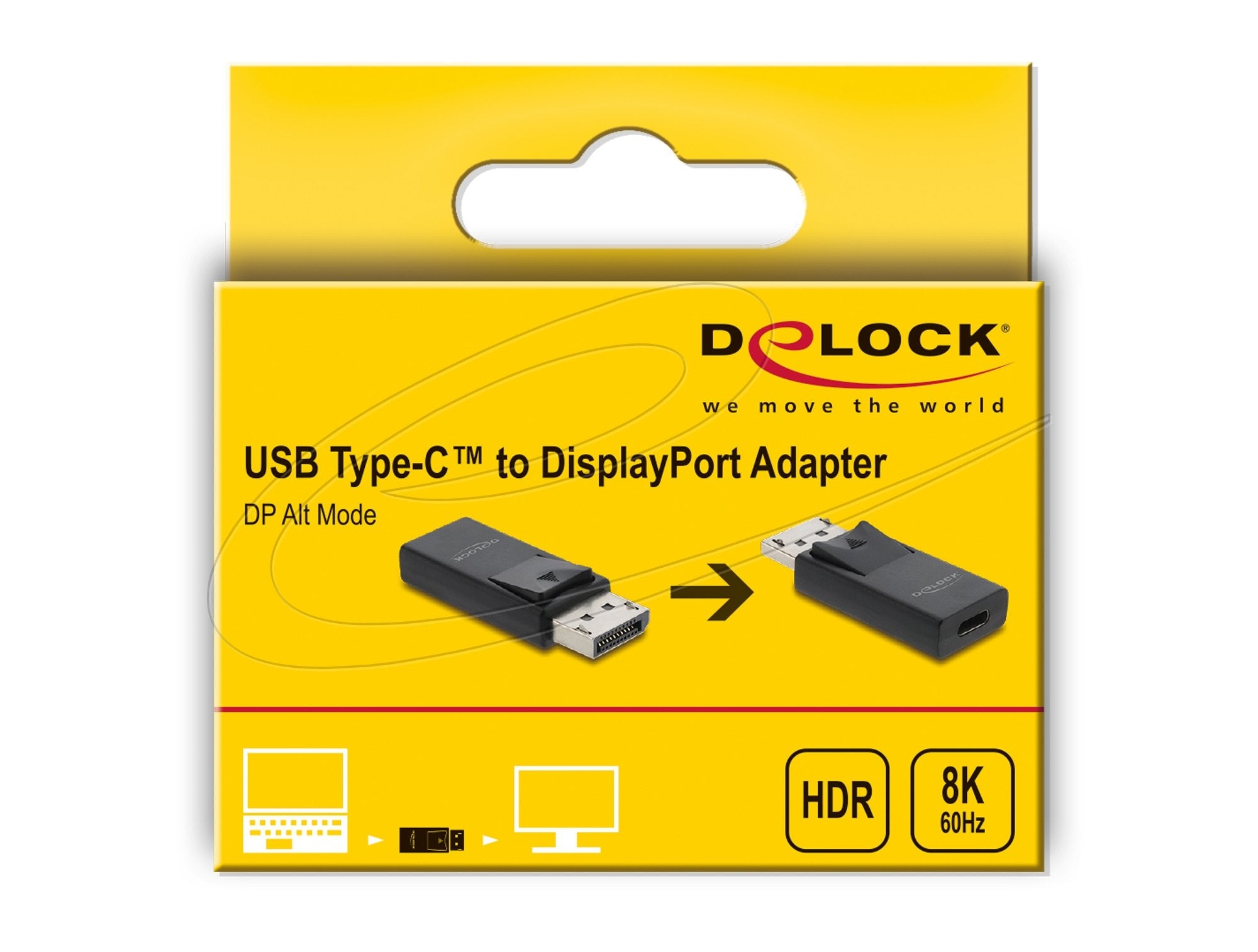 Delock Usb Type-C Zu Displayport Adapter 8k Mit Hdr Und Hdcp Unterstützung