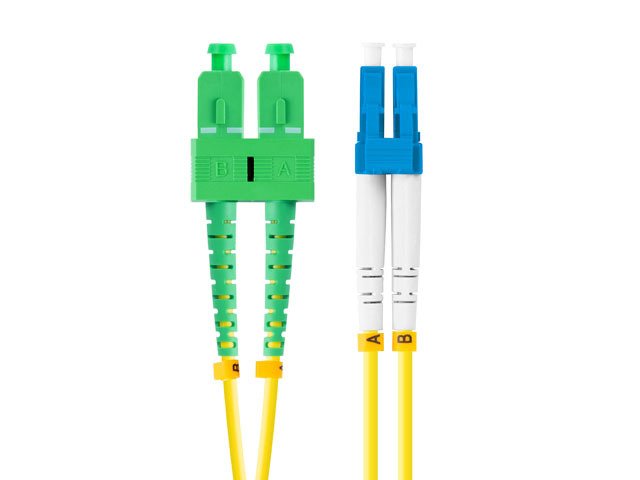 Lanberg Cable Fibra Óptica Sm Lc Upc-Sc Apc Duplex 2m Lszh G657a1 3.0mm Yellow