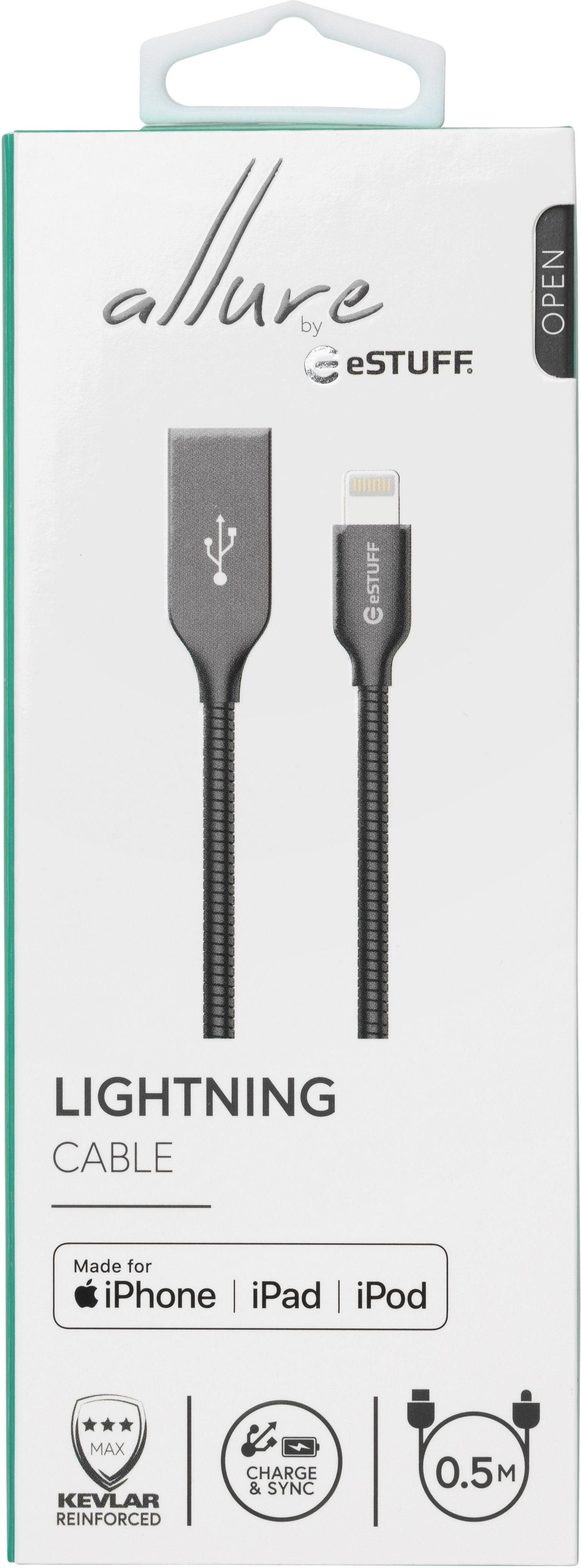 Lightning Cable Mfi 0,5m Steel 8pin Lightning - Usb A Male