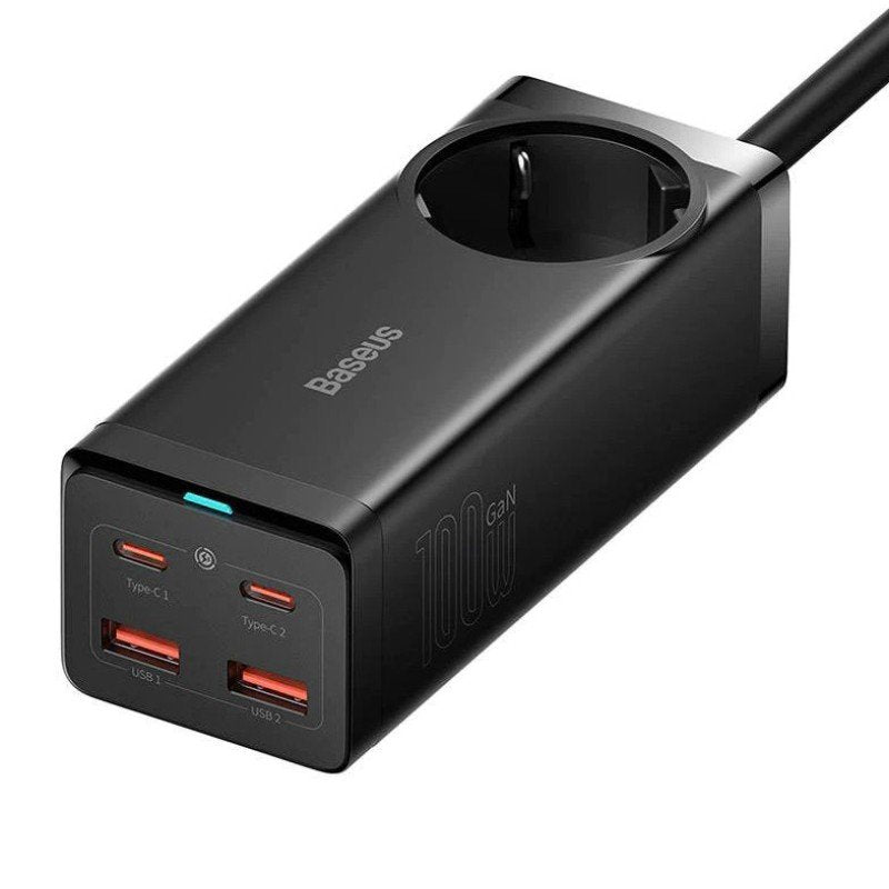 Ladowarka Sieciowa / Listwa Zasilajaca Baseus Gan3 Pro 2x Usb + 2xusb-C + Ac, 100w (Czarna)