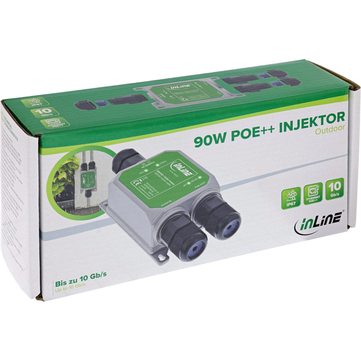 Inyector Poe++ Para Exteriores, 10 Gb/S, 90 W, Ip67 Inline®
