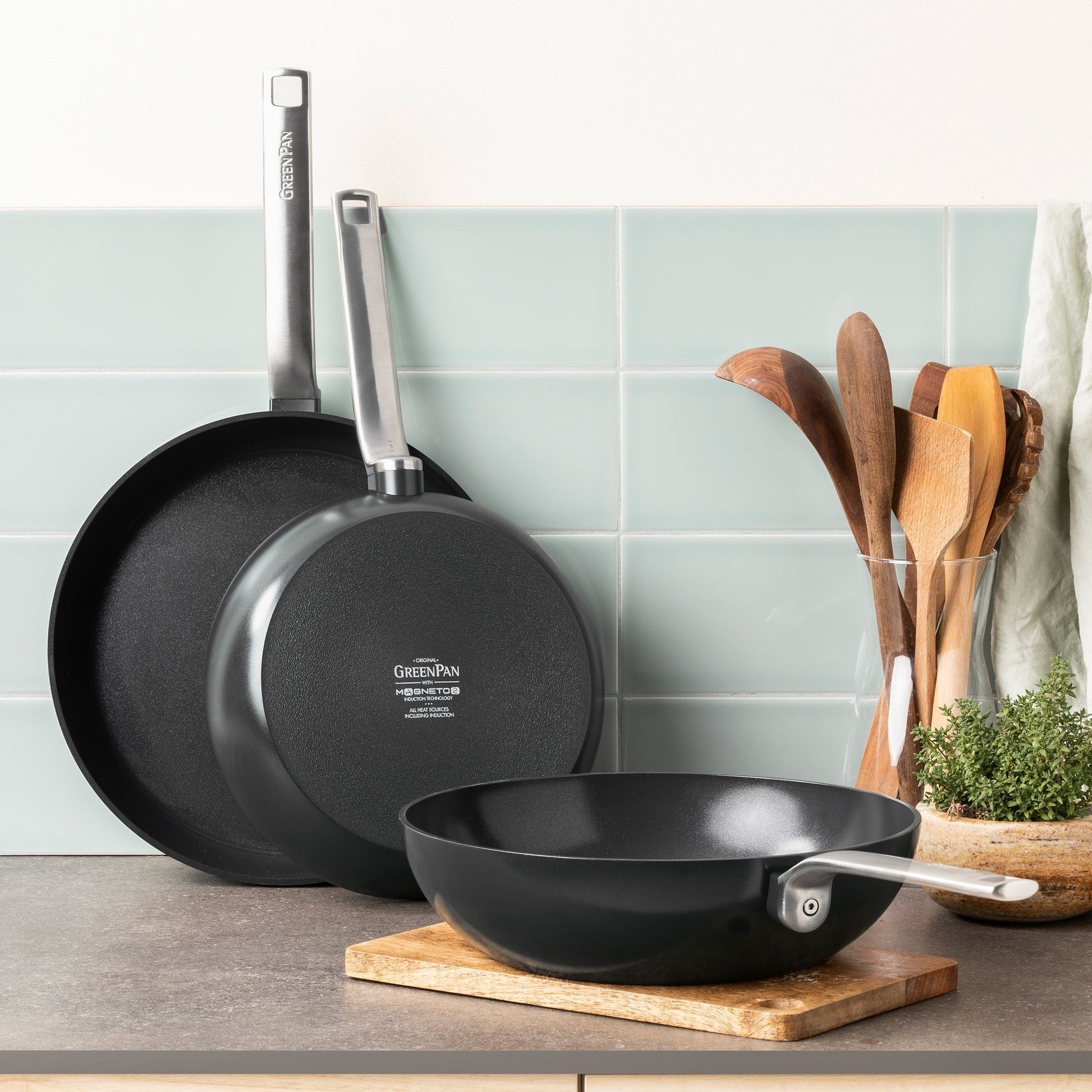 Greenpan Evolution Wok 28cm Schwarz