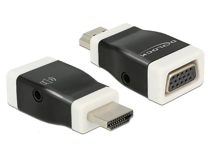 EAN 4043619655861 - DeLOCK 65586 cambiador de género para cable HDMI-A VGA Negro, Blanco imagen 1