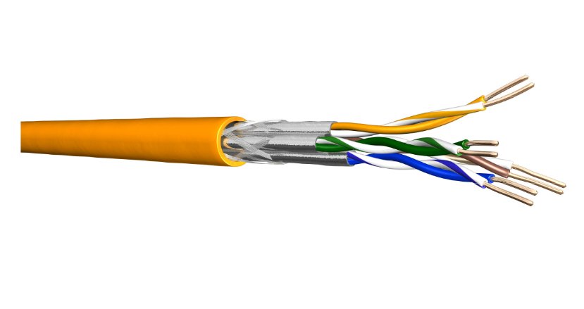 Triotronik Vkw Kat7 Stp Twin 500m Cable De Red Naranja Cat7 S/Utp (Stp)