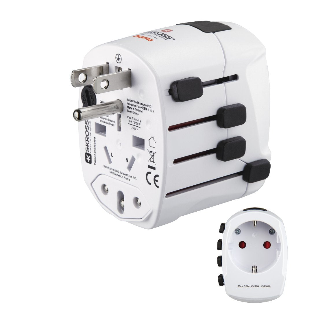 Hama World Travel Pro Adaptador De Enchufe Eléctrico Universal Blanco