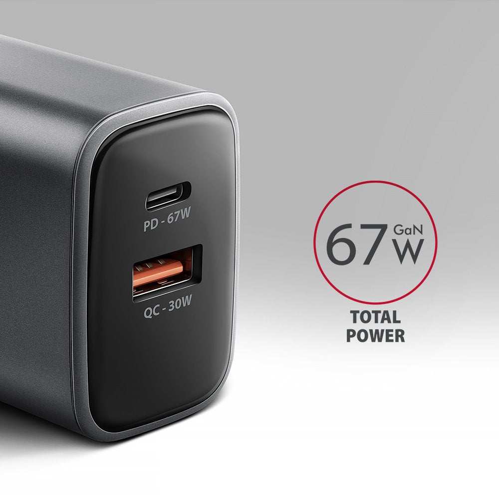 EAN 8595247909138 - Axagon ACU-PQ67 cargador de dispositivo móvil Universal Negro, Gris Corriente alterna Carga rápida Interi imagen 2