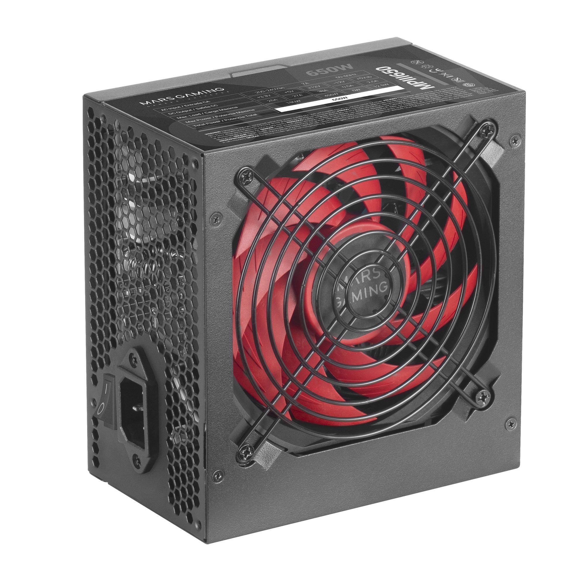 Fuente De Alimentación Mars Gaming Mpiii650 650w Ventilador 12cm