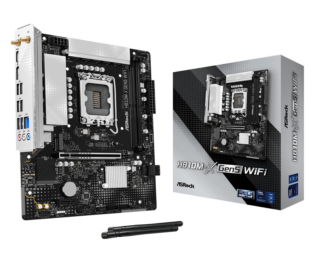 Asrock H810m-X Gen5 Wifi Ddr5 Intel S1851 90-Mxbu80-A0uayz Retail