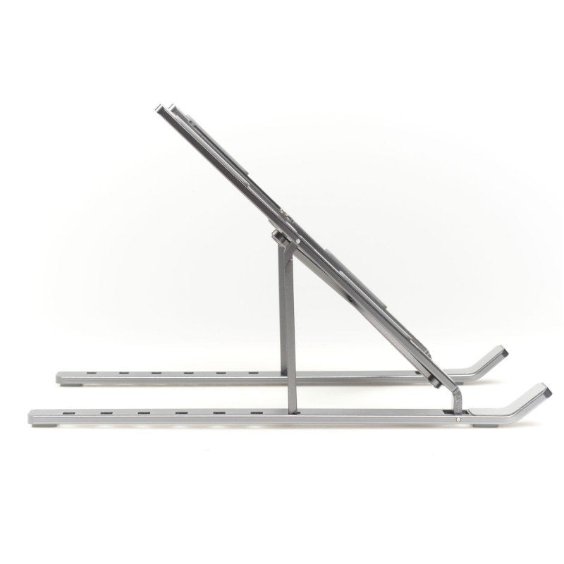 Iggual Soporte Portátil Plegable Aluminio Gris