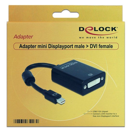 Delock Adaptador Mini Displayport 1.1 Macho > Dvi Hembra Pasivo Negro