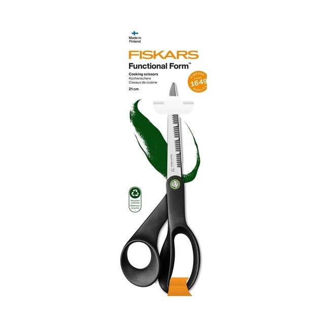 EAN 6424002019398 - Fiskars 1074545 tijera de cocina 210 mm Negro, Acero inoxidable Universal imagen 3