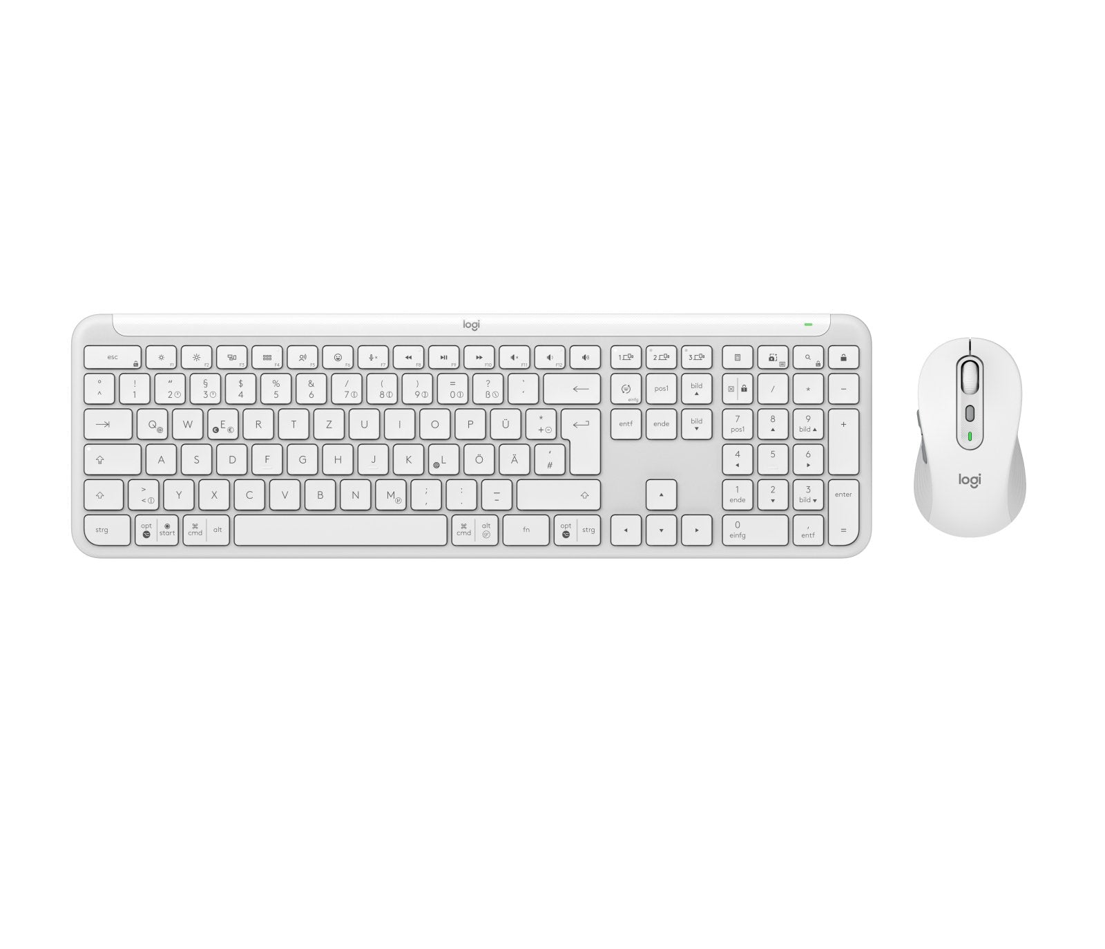 EAN 5099206119376 - Logitech 920-012484 teclado Ratón incluido Oficina RF Wireless + Bluetooth QWERTZ Alemán Blanco imagen 1