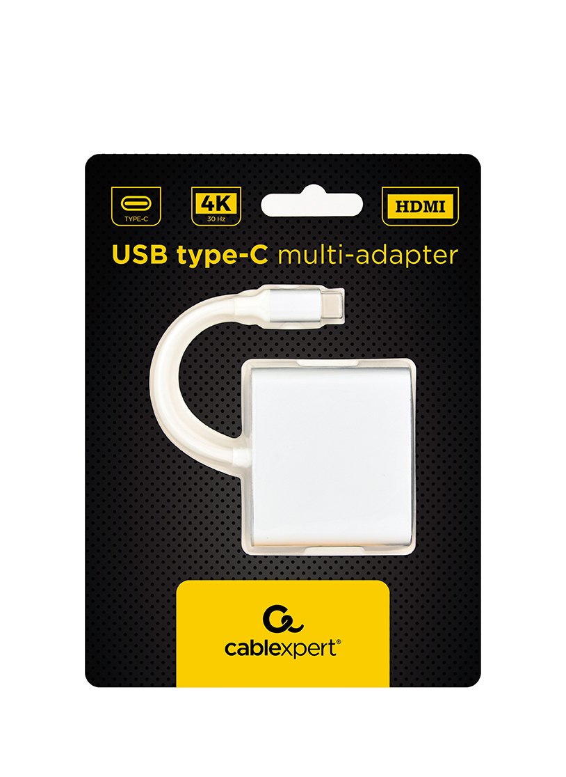 Gembird A-Cm-Hdmif-02-Sv Interfaz De Cable / Adaptador De Género Usb-C / Usb-C Hdmi / Usb-A Silver