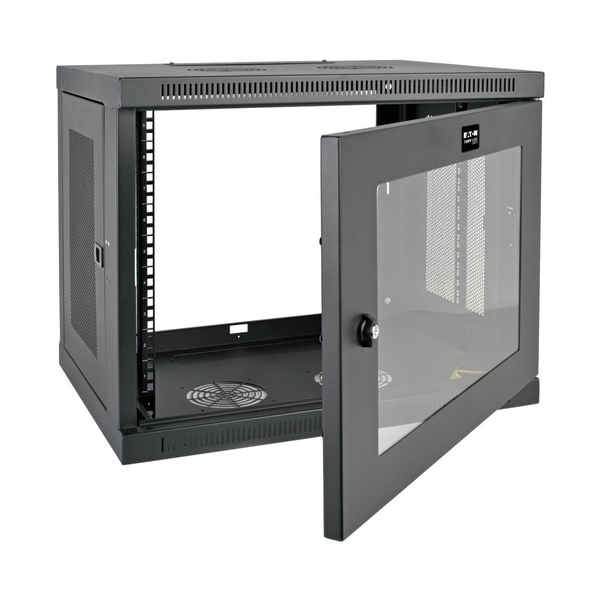 Eaton Tripp Lite Smartrack 9u Low-Profile Switch-Depth Wall-Mount Mini Rack Enclosure Clear Acrylic Window