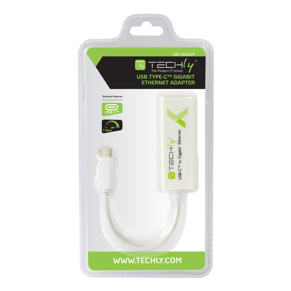 Convertidor Techly Usb3.1 Typec Macho Rj45 Gigabit