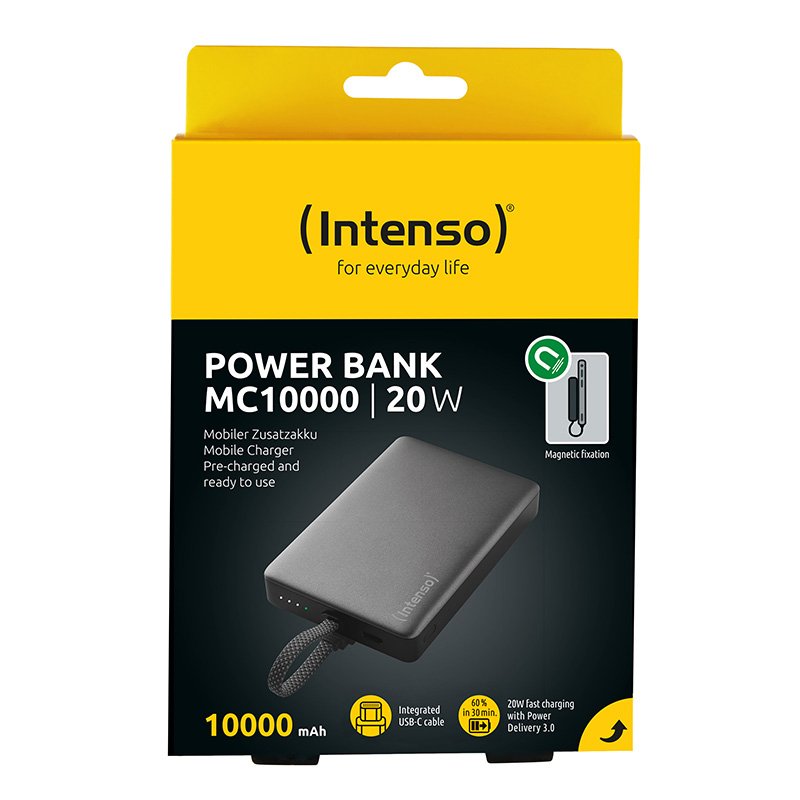 EAN 4034303037612 - Intenso MC10000 Polímero de litio 10000 mAh Cargador inalámbrico Negro, Gris imagen 3