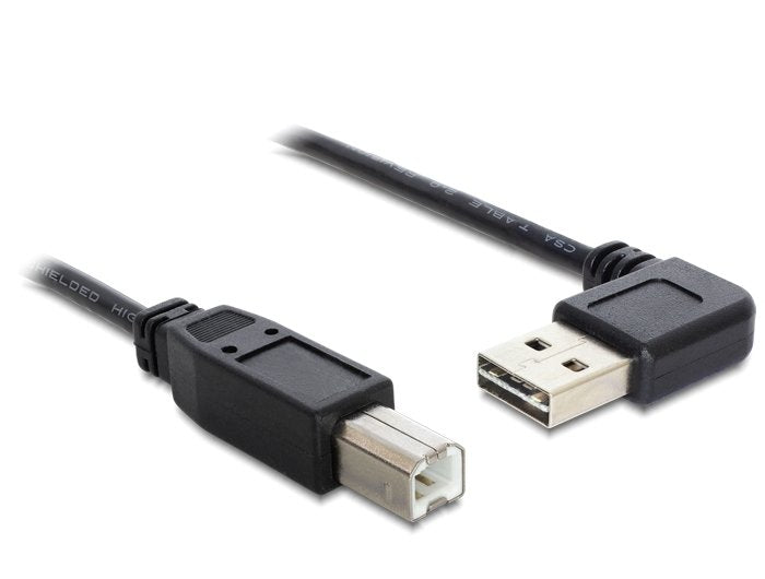 Delock 85167 Cable Easy-Usb 2.0 Tipo-A Macho, Sesgado Hacia La Izquierda Y Hacia La Derecha > Usb 2.0 Tipo-B Macho 0,5 M