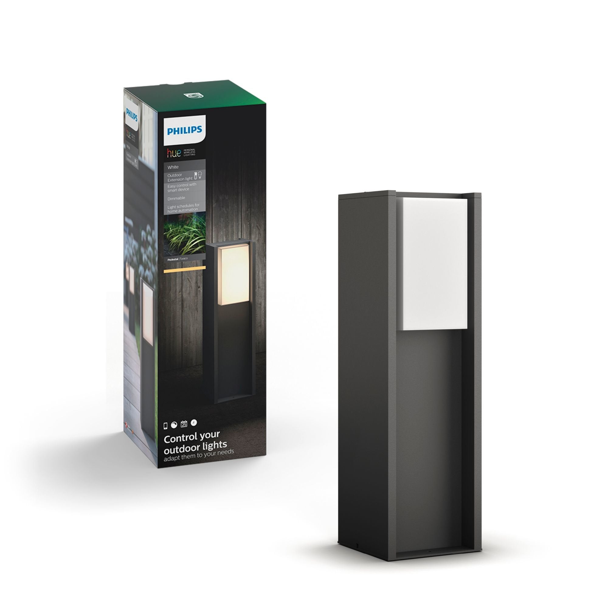 Philips Hue Turaco Sockelleuchte Anthrazit Blanco 800lm