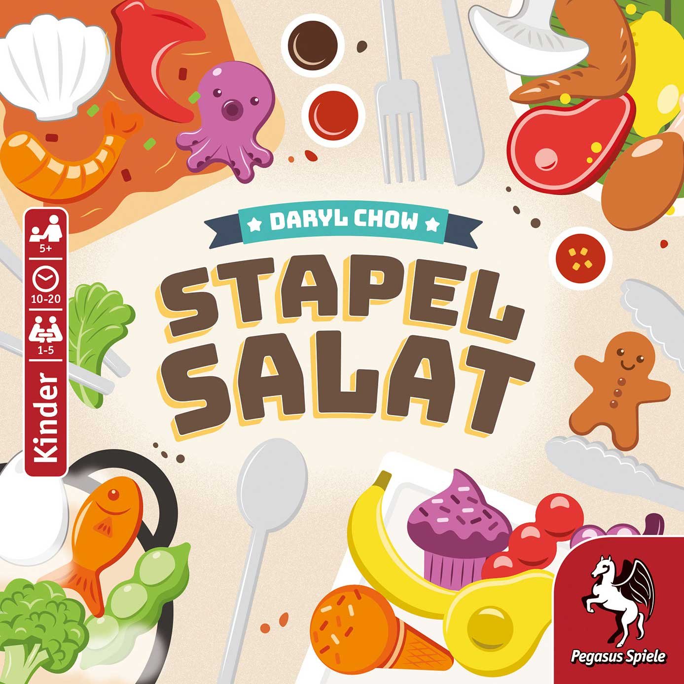 EAN 4250231739231 - Pegasus Stapelsalat Stacked salad 20 min Juego de mesa Educativo imagen 3