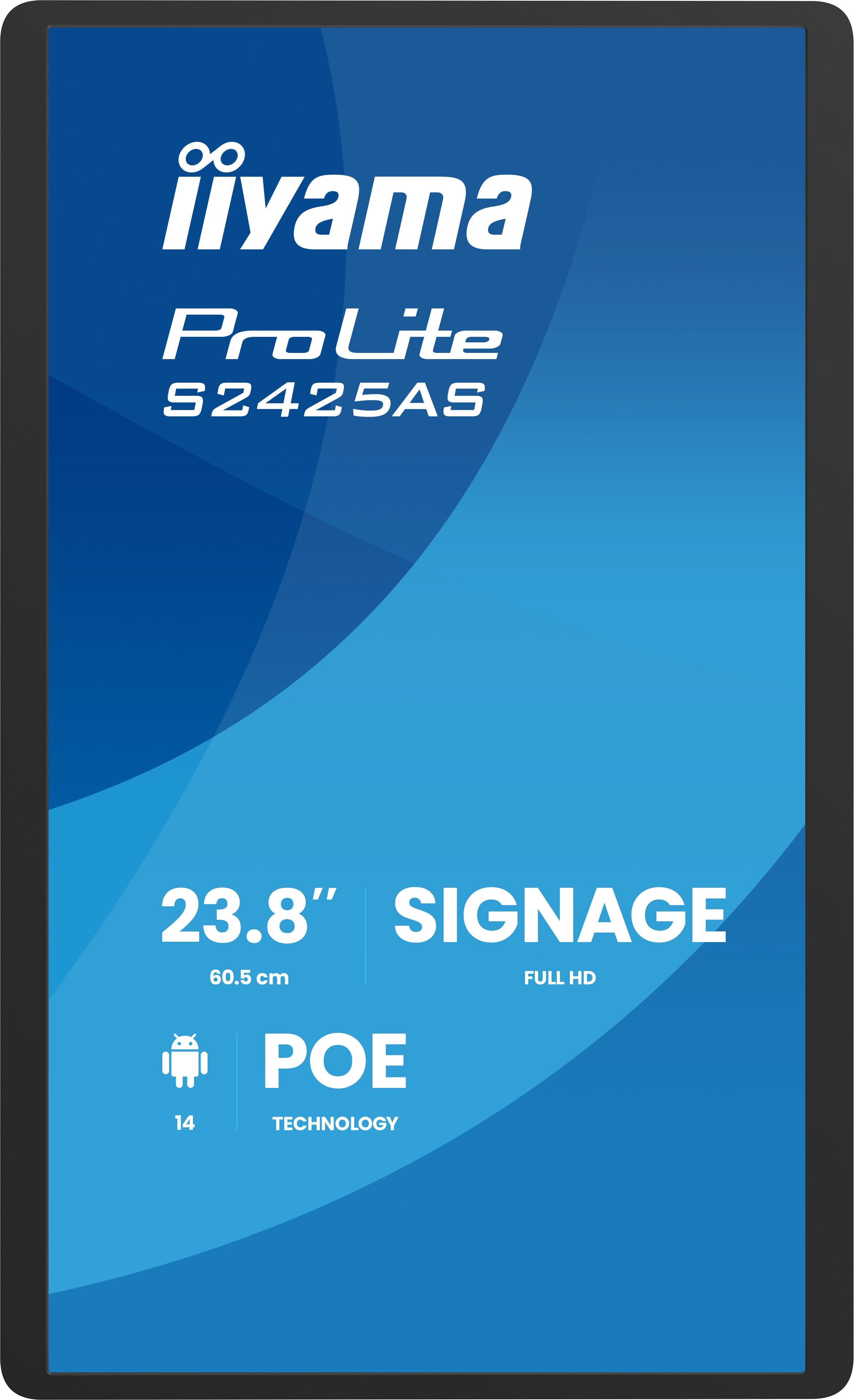 EAN 4948570127184 - iiyama ProLite S2425AS-B1P Pantalla plana para señalización digital 60,5 cm (23.8") LCD Wifi 500 cd / m² imagen 2