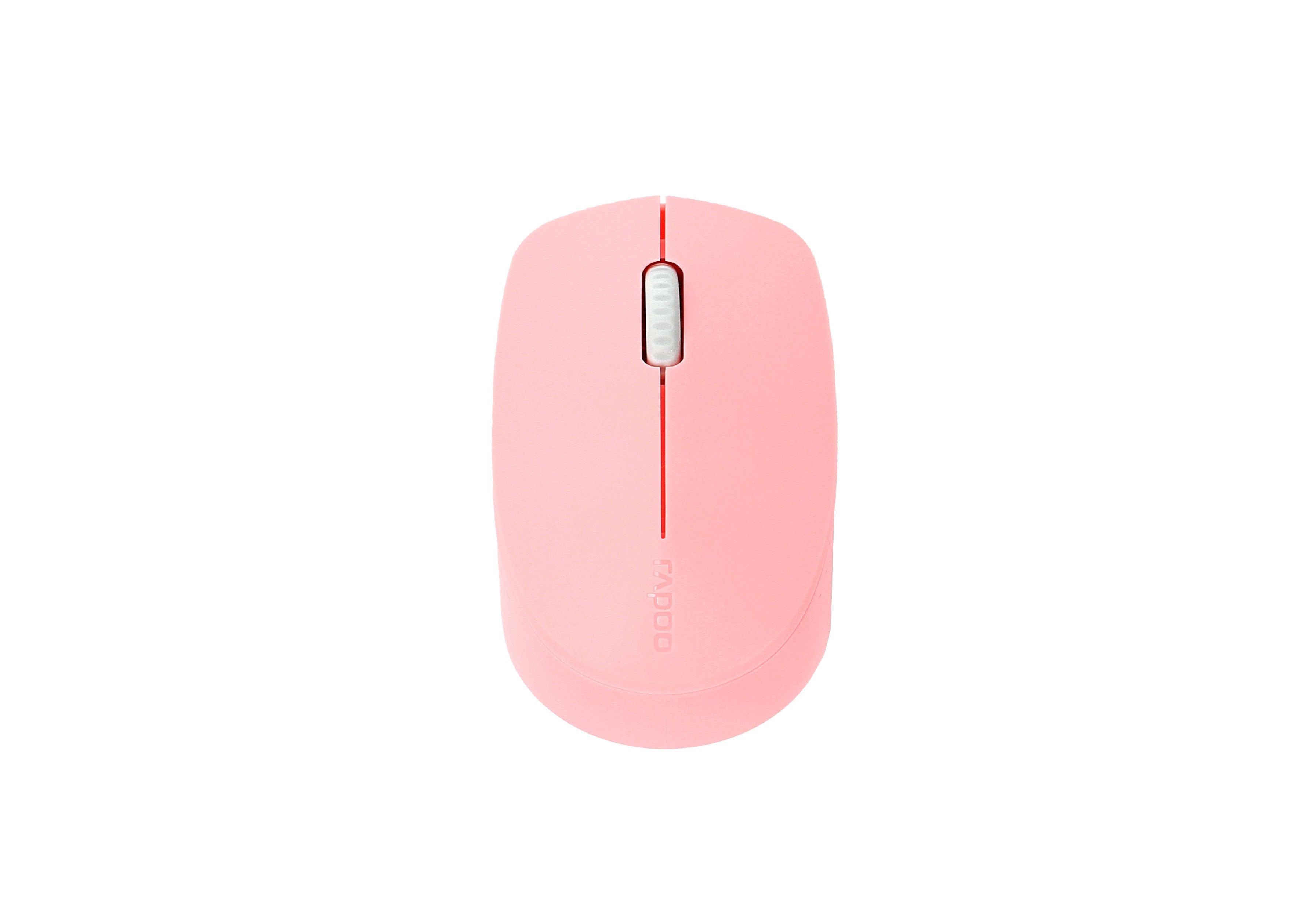Mouse Rapoo Wireless Y Bluetooth M100 Silent 2.4g Ghz Bt 4.0 Usb 3.0 3 Botones 1300 Ppp Rosa