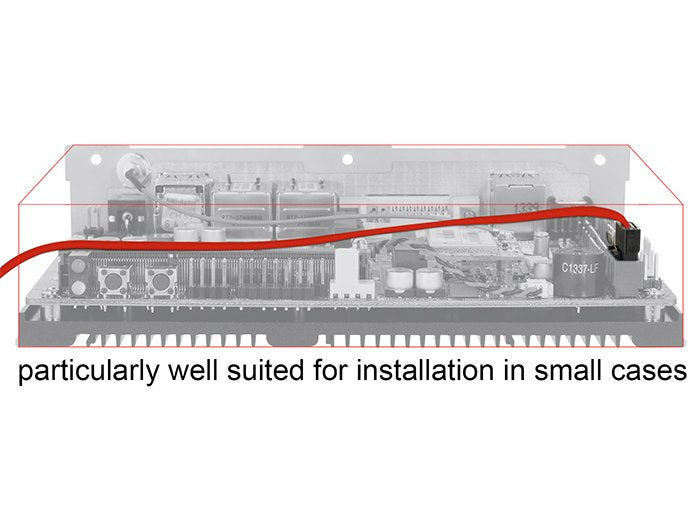 Delock Cable Metálico Rojo Sata Flexi 6 Gb/S De 10 Cm