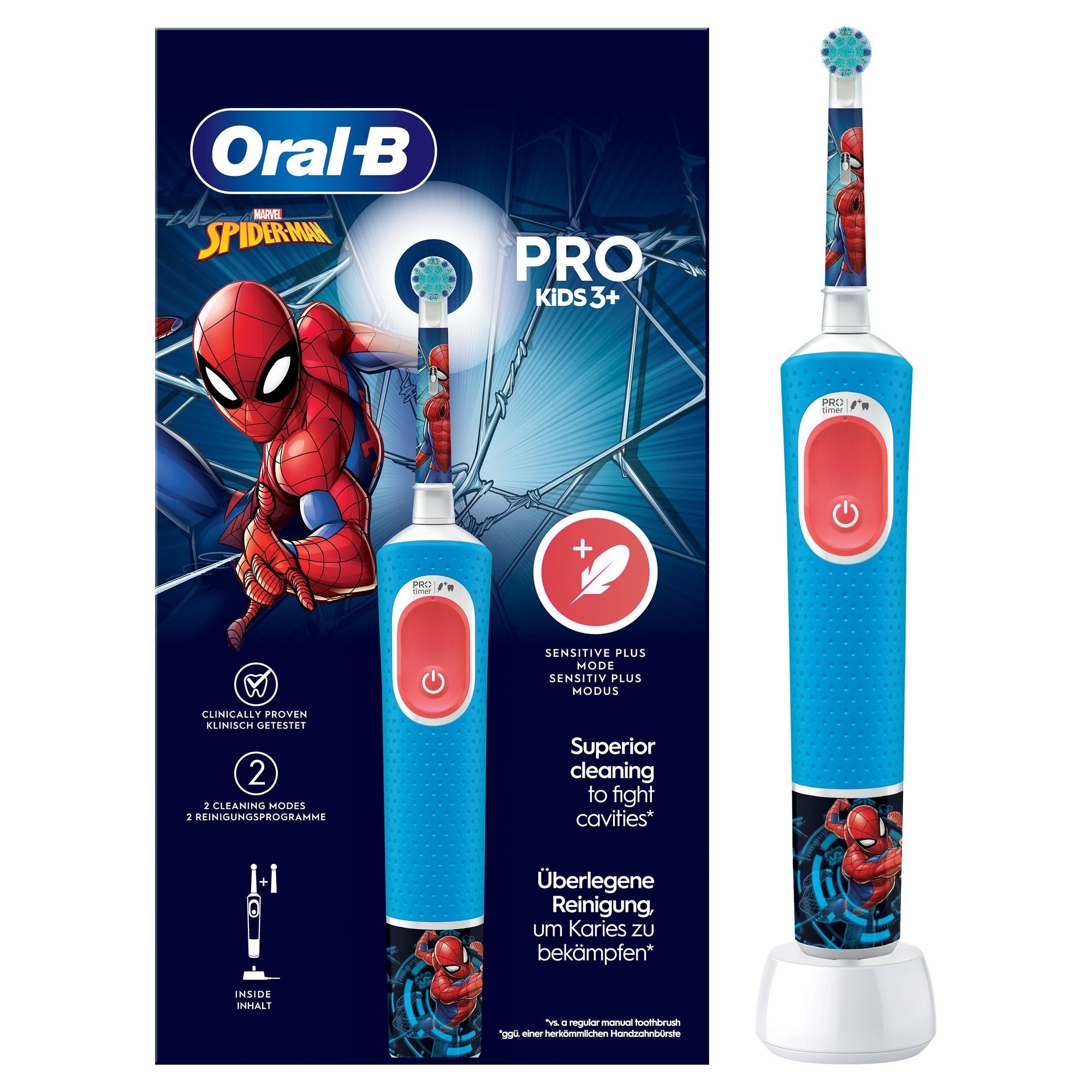 EAN 8006540773659 - Oral-B Pro Kids Niño Cepillo de dientes oscilante Azul, Blanco imagen 1