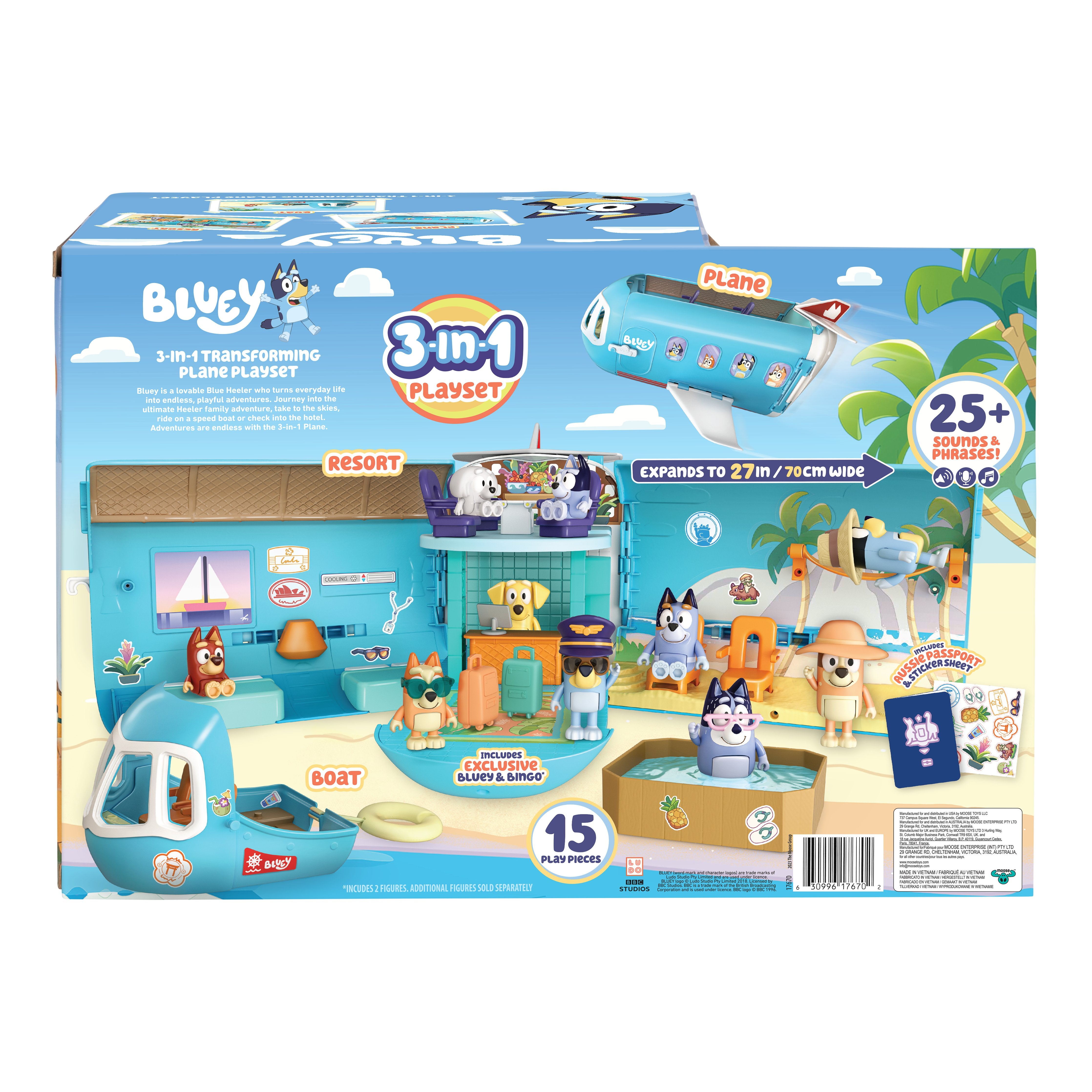 EAN 630996176702 - Moose Toys Bluey 3 in 1 Airplane Playset imagen 10